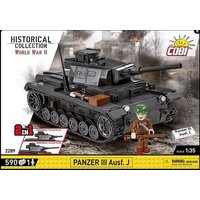 COBI Historical Collection 2289 - Panzer III Ausf.J 2in1 Modell, 590Klemmbausteine, 1 Figur von Cobi