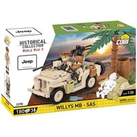 COBI Historical Collection 2298 - Willys MB-SAS, WWII, Jeep, Bausatz, 1:35, 180 Klemmbausteine von Cobi