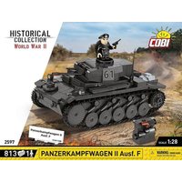 COBI Historical Collection 2597 - Panzerkampfwagen II Aus.f, World War II, 1:28 Bausatz 813 Klemmbausteine/1 Figur von Cobi