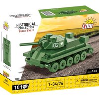 COBI Historical Collection 3088 - T-34/76 Panzer, WWII, 1:72 Bausatz, 101 Teile von Cobi