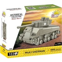 COBI Historical Collection 3089 - M4A3 Sherman Panzer, WWII, 1:72 Bausatz, 103 Teile von Cobi