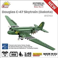 COBI Historical Collection 5743 - Douglas C-47 Skytrain (Dakota) WWII, 892 Klemmbausteine von Cobi