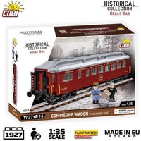 COBI Historical Collection 6291 - Compiègne Wagon (11 November 1918), Speisewagen Orient Express, Bausatz 1:35, 1927 Klemmbausteine/2 Figuren von Cobi