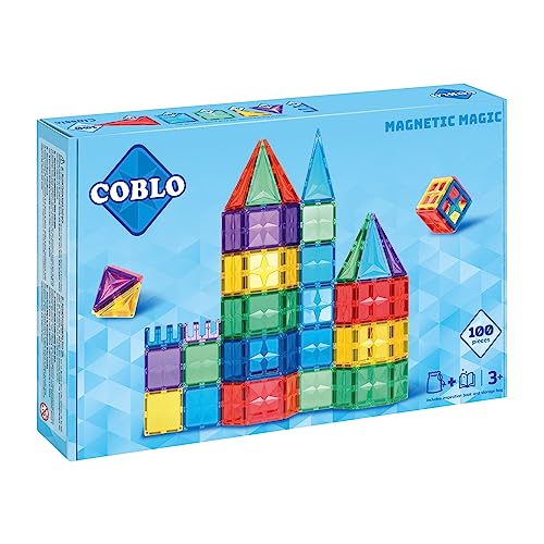 Coblo Classic - 100-teiliges Magnet-Bausteine-Set für kindliches Lernen - Entdecken Sie Kreativität & Fantasie von Coblo