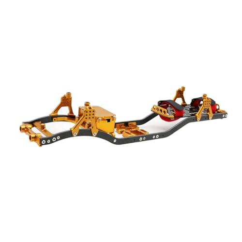 1/10 RC Crawler Kohlefaser-Träger 4MM CNC Metall Auto-Chassis Rahmen Karosserie-Kit Teile für Axial SCX10 II Rock Off Road Truck (Golden) von CobraCrawler