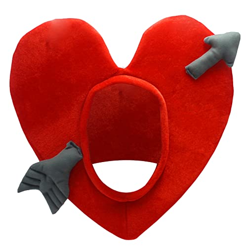 CocMouse Amors Pfeil Herz Hut Erwachsene 3D Liebe Pfeil Herz Hut für Valentinstag Festival Feier Verkleiden Kopfbedeckung (Rot, Einheitsgröße) von CocMouse