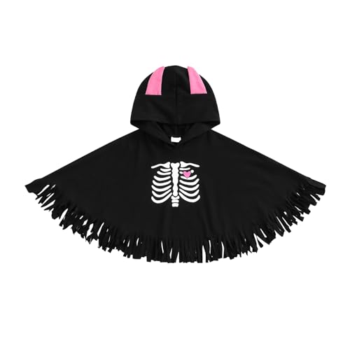 CocMouse Kinder Baby Junge Mädchen Halloween Kostüm Outfit Gespenst Mantel Cape Kapuzenponcho Cosplay Kleidung (A Black, 1-2T) von CocMouse