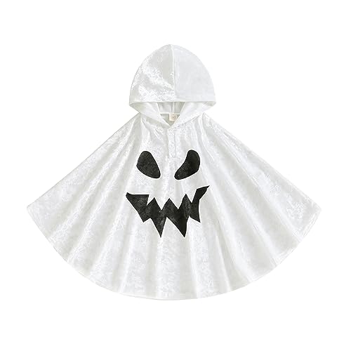 CocMouse Kinder Baby Junge Mädchen Halloween Kostüm Outfit Gespenst Mantel Cape Kapuzenponcho Cosplay Kleidung (Zc White, 2-3T) von CocMouse