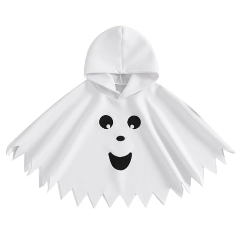 CocMouse Kinder Baby Junge Mädchen Halloween Kostüm Outfit Gespenst Mantel Cape Kapuzenponcho Cosplay Kleidung (Zd White, 12-18 Months) von CocMouse