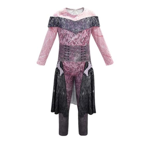 CocMouse Kinder Mädchen Halloween Kostüme Descendants 3 Evil Audrey Cosplay Jumpsuit Langarm Fancy Dress Kostüm Party Wear (Purple, 11-12 Years) von CocMouse