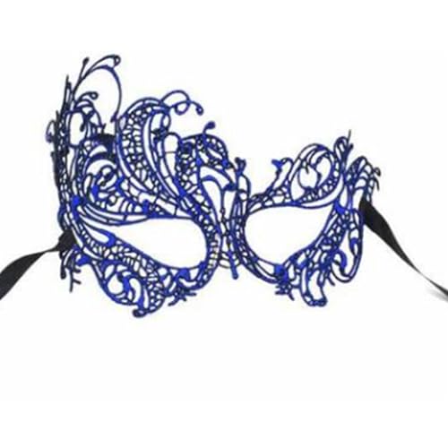 CocMouse Maskerade Masken für Frauen Männer Halloween Party Fancy Maske Kostüm Maske Abend Prom Ball Maske Bar Kostüme Accessoire (Blue, One Size) von CocMouse