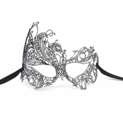 CocMouse Maskerade Masken für Frauen Männer Halloween Party Fancy Maske Kostüm Maske Abend Prom Ball Maske Bar Kostüme Accessoire (Silver, One Size) von CocMouse