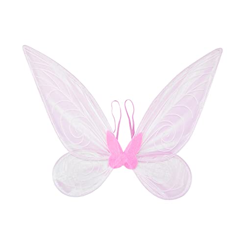 Feenkostüm, Flügel, glitzernd, Schmetterling, Engelsflügel, Halloween-Kostüm, Cosplay, Partygeschenk (Rosa, Einheitsgröße) von CocMouse