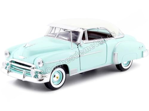 1950 Chevrolet Bel Air Hard Top Grün/Beige 1:24 Motor MAX 73268 von Cochesdemetal