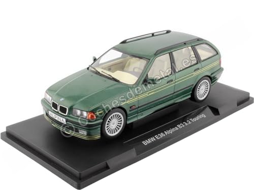 Cochesdemetal Passend für BMW Alpina B3 (E36) 3.2 Touring Grün Metallic 1:18 MC Group 18226 von Cochesdemetal