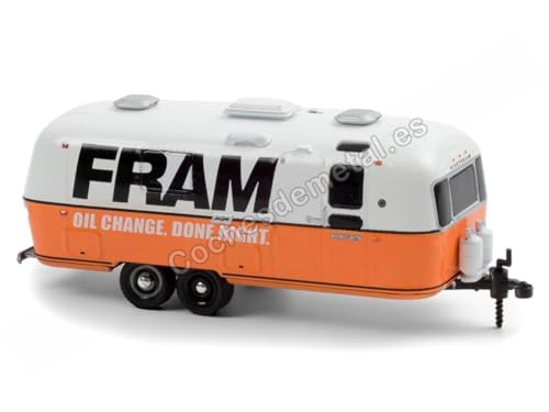 Kompatibel mit 1971 Wohnwagen Airstream Double-Axle FRAM Oil Hitched Homes Series 9 Zoll 1:64 Greenlight 34090B von Cochesdemetal