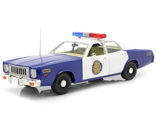 Kompatibel mit 1975 Plymouth Fury Police Osage County Sheriff 1:18 Greenlight 19096 von Cochesdemetal