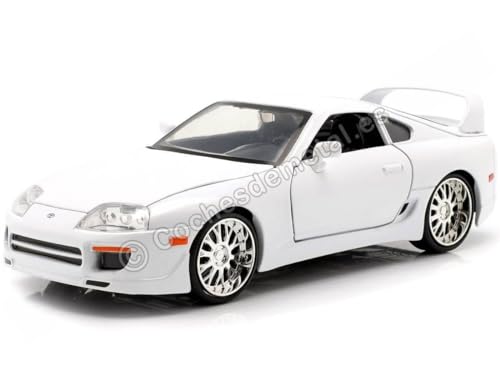 Kompatibel mit 1995 Toyota Supra MK IV Fast & Furious 7" White 1:24 Jada Toys 97375/253203046 von Cochesdemetal