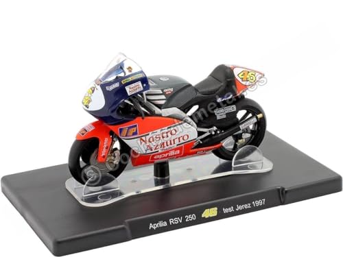 Kompatibel mit 1997 Aprilia RSW 250 Nr. 46 Valentino Rossi Weltmeister MotoGP Test Jerez 1:18 Editorial Salvat ROSSI0036 von Cochesdemetal