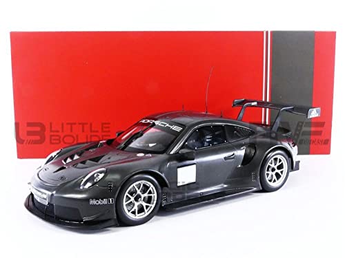 Kompatibel mit 2020 Porsche 911 RSR Test Car Vorsaison Schwarz Matt 1:18 IXO Models LEGT18057 von Cochesdemetal