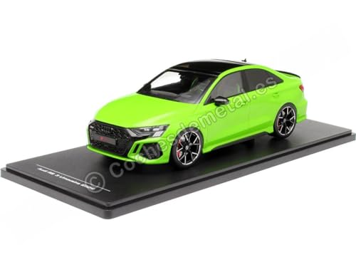 Kompatibel mit Audi RS3 (8Y) Limousine Limettengrün 1:18 IXO Modelle SPMW18001/MCG18449 von Cochesdemetal