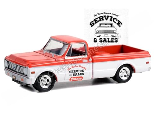 Kompatibel mit Chevrolet C-10 Pick-Up Garage Gebrochene Knöchel Series 2" 1:64 Greenlight 39120F von Cochesdemetal