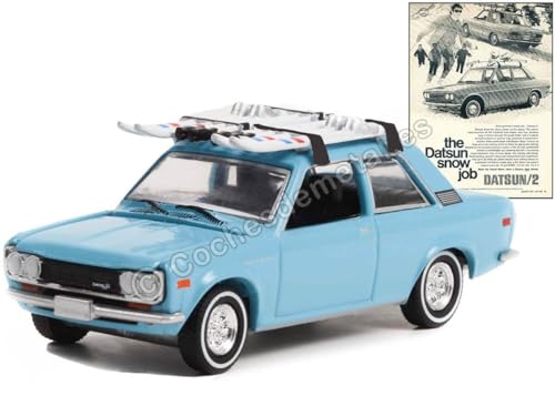 Kompatibel mit Datsun 510 mit Ski im Vintage Ad Cars Series 7" 1:64 Greenlight 39100C von Cochesdemetal