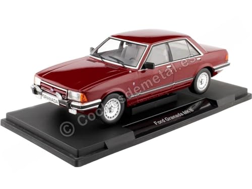 Kompatibel mit Ford Granada MK II 2.8 GHIA Granat Metallic 1:18 MC Group 18401 von Cochesdemetal