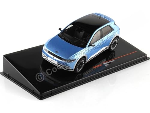 Kompatibel mit Hyundai Ioniq 5 Blau Metallic / Silber 1:43 IXO Models CLC514N.22 von Cochesdemetal