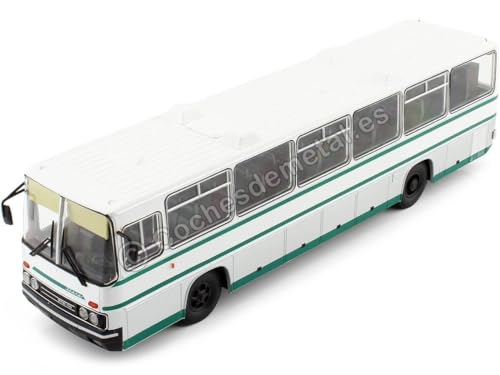 Kompatibel mit Ikarus 250.59 Intercity-Autobus Weiß/Grün/Silber 1:43 Premium ClassiXXs PCL47151 von Cochesdemetal