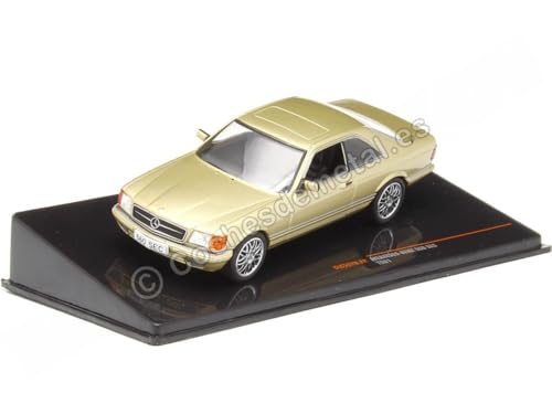 Kompatibel mit Mercedes-Benz 560 Sec (C126) Beige Metallic 1:43 IXO Modelle CLC537N.22 von Cochesdemetal