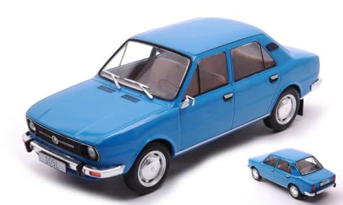 MODELLINO IN Scala COMPATIBILE Con Skoda 105L Blue 1:24 WHITEBOX WB124140 Model von Cochesdemetal