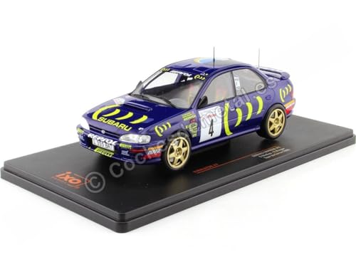 Cochesdemetal Subaru Impreza 555 1:24 Metall (Diecast) Auto-Modell Lila Rallye Tour de Corse 1995 4. Platz Colin McRae/Derek Ringer von Cochesdemetal