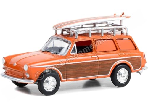 Kompatibel mit VW Typ 3 Surfboard Club Vee-Dub Serie 16" 1:64 Greenlight 36070A von Cochesdemetal