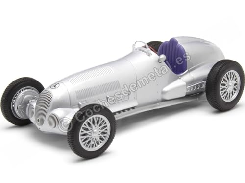 Kompatibel mit Mercedes-Benz W125 Silberpfeil Straßenversion Silber 1:24 Welly 24109 von Cochesdemetal