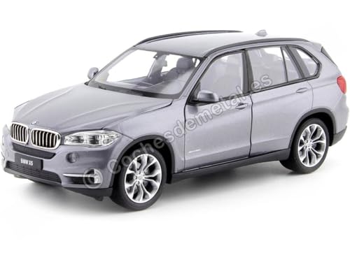 Passend für 2015 BMW X5 (F15) Dunkelgrau 1:24 Welly 24052 von Cochesdemetal