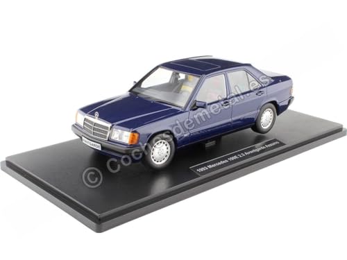 Passend für Mercedes-Benz 190E 2.3 Avantgarde W201 Blau Metallic 1:18 Triple-9 1800312 von Cochesdemetal