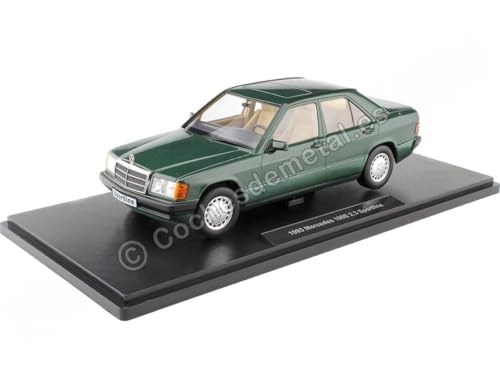 Passend für Mercedes-Benz 190E 2.3 Sportline W201 Grün Malachit Metallic 1:18 Triple-9 1800311 von Cochesdemetal