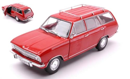 Passend für Opel Kadett B Caravan Rot 1:24 WhiteBox 124193-O von Cochesdemetal