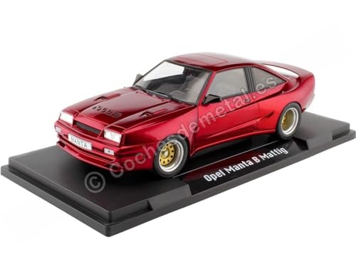 Passend für Opel Manta B Mattig Rot Bilayer 1:18 MC Group 18424 von Cochesdemetal