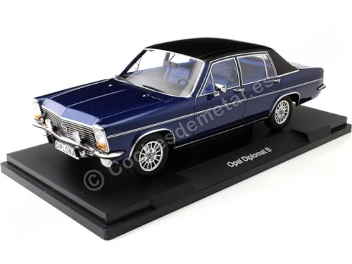 passend für Opel Diplomat B blau/schwarz 1:18 MC Group 18336 von Cochesdemetal