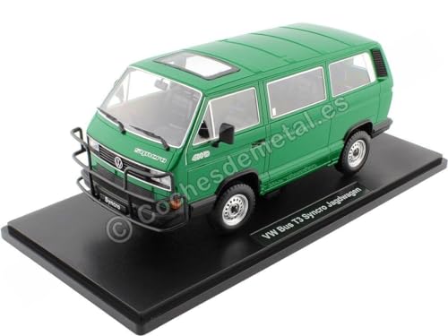 passend für VW T3 Syncro Jagdwagen Grün 1:18 KK-Scale 180965 von Cochesdemetal