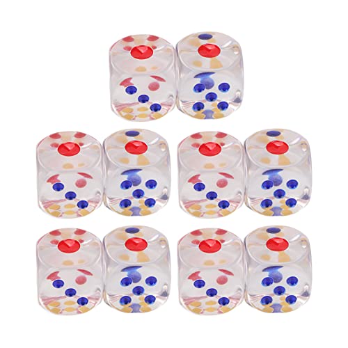Cocoarm 10 Stück 6-seitige Würfel-Set, 1,0 Zoll Durchsichtige Spielwürfel mit Abgerundeten Kanten für Brettspiele Mathespiele Lernspielzeug Cocoarm 10 Stück 6-seitige Würfel-Set, 1,0 Zoll Durchsichtige Spielwürfel mit Abgerundeten Kanten für Brettspiele Mathespiele Lernspielzeug von Cocoarm
