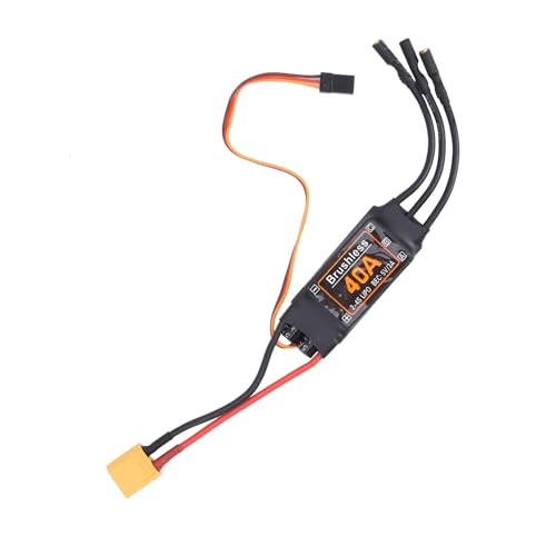 Cocoarm 40A RC Bürstenloser Motor Elektrischer Geschwindigkeitsregler, 5V/3A BEC Ausgang für RC Drohnenflugzeuge Zubehör von Cocoarm