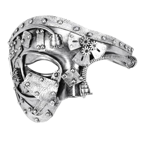 Coddsmz Maskerade Maske Steampunk Phantom der Oper mechanische venezianische Party Maske (Antikes Silber) von Coddsmz