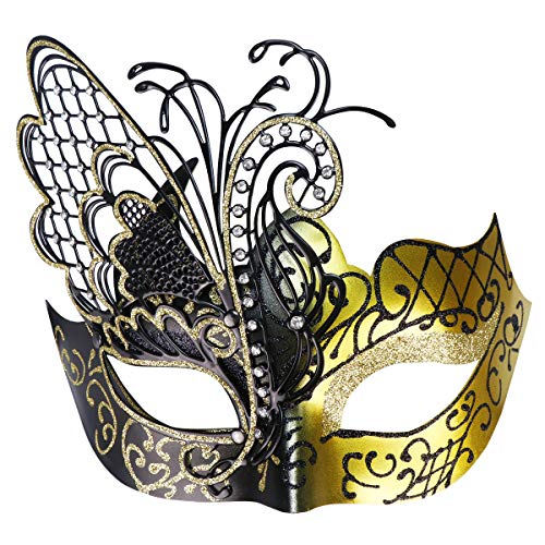 Coddsmz Mysteriöse venezianische Schmetterlings-Maske für Damen, für Halloween, Karneval und Partys von Coddsmz