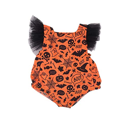 Codulu 18 Zoll amerikanische Puppenkleidung-Kürbisfledermaus bedruckter Rock-Halloween-Kostüm Kleider Zubehör für 43-46 cm Puppen-Puppen-1 PCZ-A von Codulu