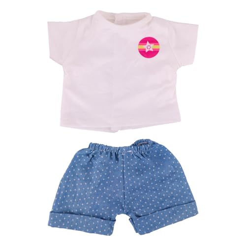 Codulu 18 Zoll amerikanische Puppenkleidung-T-Shirt Rock Shorts Jacke Freizeitkleider Zubehör für 43-46 cm Puppen-1 Set-H von Codulu