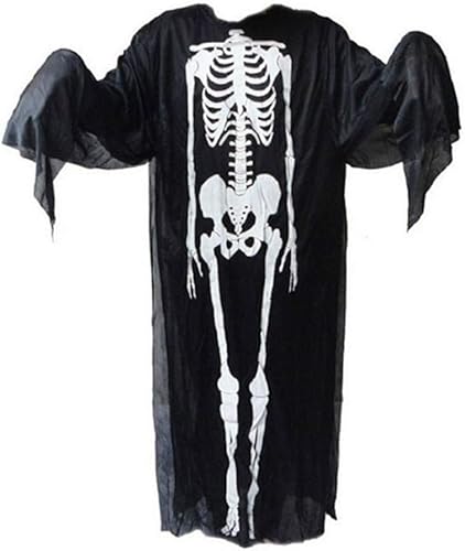 Codulu Geister-Skelett-Poncho-Kostüm, Halloween, Maskerade, Kleid von Codulu