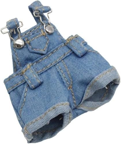 Codulu Puppen-Denim-Latzhose, Shorts, Kleidung für OB11 1/12 Kugelgelenk, Puppen, lässiges Kostüm, Outfits, Zubehör, Spielzeug von Codulu